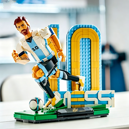 LEGO Editions Lionel Messi – Soccer Legend - Building Set for Boys & Girls, Ages 12+ - Collectible Soccer Gift with Plaque - Kids Bedroom or Shelf Decor - 43015