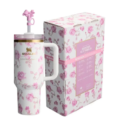 Stanley x LoveShackFancy Ribbon Rosa Quencher H2.0 – 40 oz